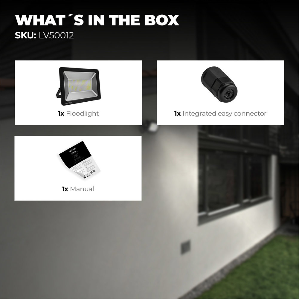 Ledvion Osram LED Breedstraler 150W – 18000 Lumen – 6500K - Quick Connector - 5 Jaar garantie