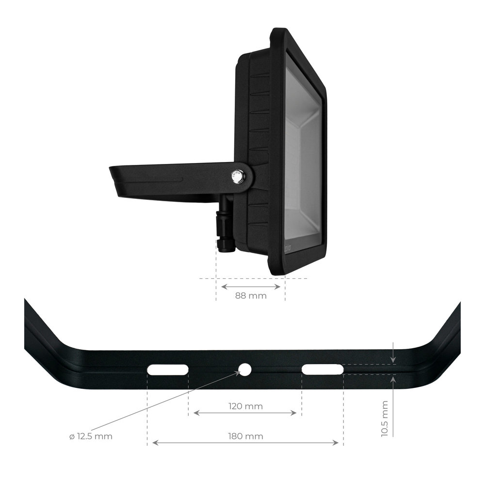 Ledvion LED Breedstraler 200W – 24000 Lumen – 6500K - Quick Connector - 5 Jaar garantie