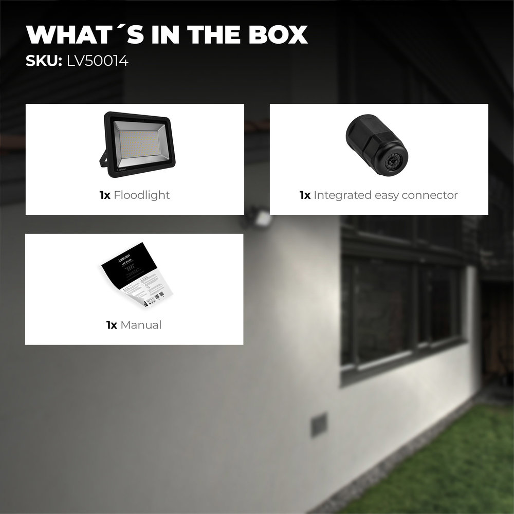 Ledvion Osram LED Breedstraler 200W – 24000 Lumen – 6500K - Quick Connector - 5 Jaar garantie