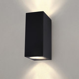 Ledvion Wandlamp Buiten - Cube Zwart  - 2 Zijdig