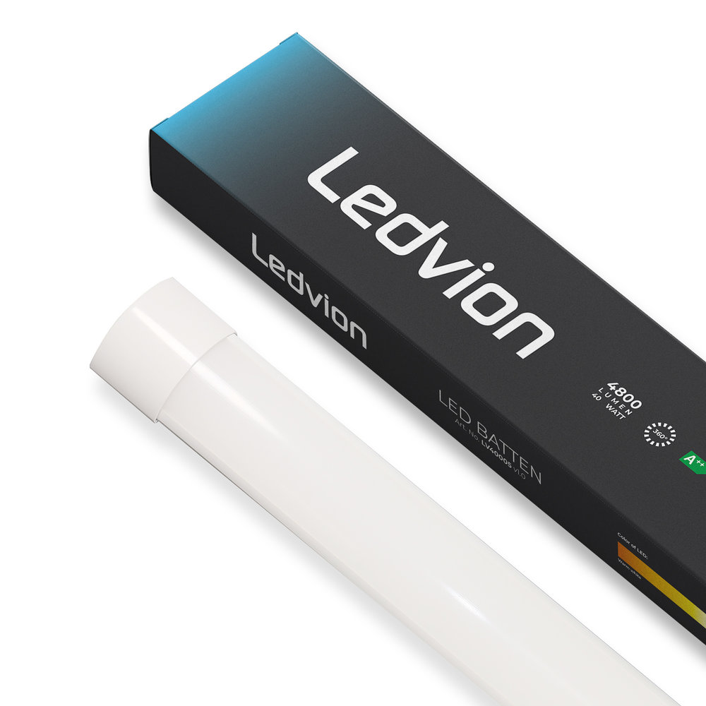 Ledvion LED Batten 120 cm - 40W -  4800 Lumen - 6500K Ledvion LED Batten 120 cm - 40W -  4800 Lumen - 6500K