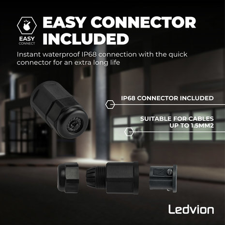 Ledvion LED Breedstraler met Sensor 100W – 4000K - Quick Connector - 5 Jaar garantie Ledvion LED Breedstraler met Sensor 100W – 4000K - Quick Connector - 5 Jaar garantie