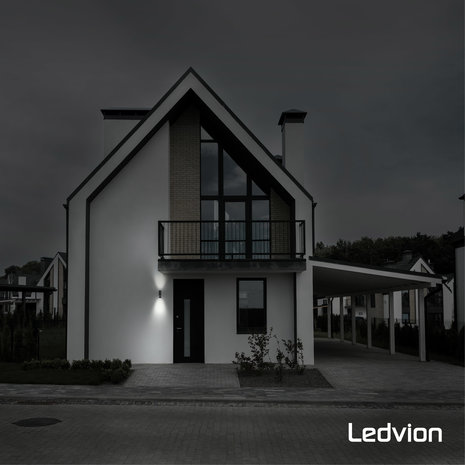 Ledvion LED Wandlamp Nova Up & Down Met Sensor - Zwart - GU10