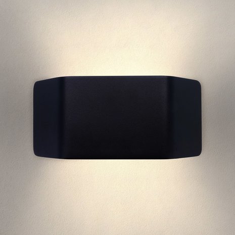 Ledvion LED Wandlamp Buiten Ash Zwart - 3000K - 9W - IP54 Ledvion LED Wandlamp Buiten Ash Zwart - 3000K - 9W - IP54