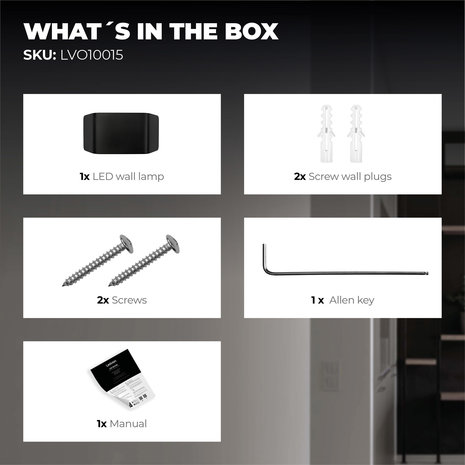 Ledvion LED Wandlamp Buiten Ash Zwart - 3000K - 9W - IP54 Ledvion LED Wandlamp Buiten Ash Zwart - 3000K - 9W - IP54