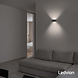 Ledvion LED Wandlamp Buiten Mensa Zwart - 3000K - 6W - IP54 Ledvion LED Wandlamp Buiten Mensa Zwart - 3000K - 6W - IP54