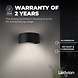 Ledvion LED Wandlamp Buiten Mensa Zwart - 3000K - 6W - IP54 Ledvion LED Wandlamp Buiten Mensa Zwart - 3000K - 6W - IP54