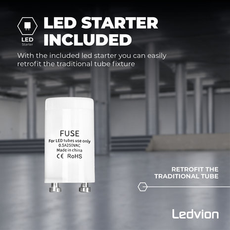 Ledvion LED TL Buis 150CM - 15W - 6500K - 2400 Lumen - High Efficiency Ledvion LED TL Buis 150CM - 15W - 6500K - 2400 Lumen - High Efficiency