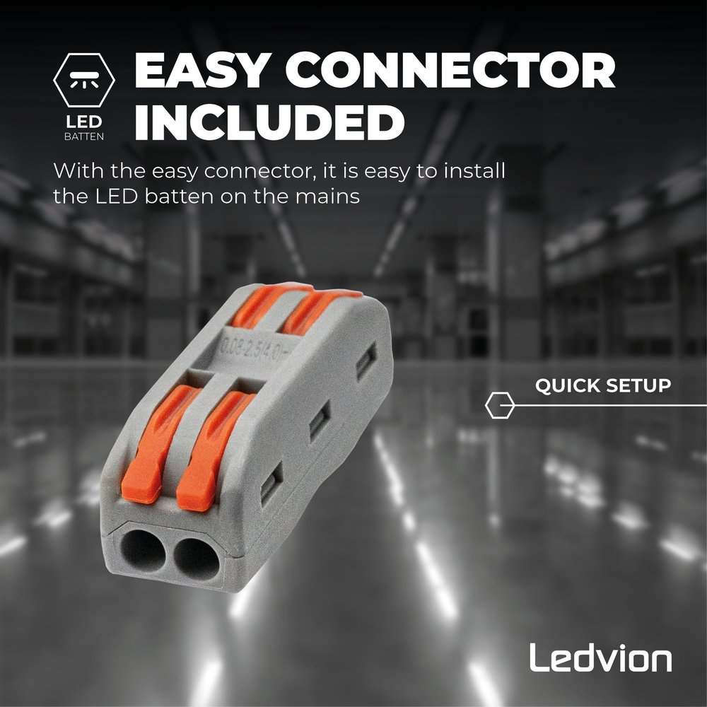 Ledvion LED Batten 60 cm - 20W -  2400 Lumen - 6500K