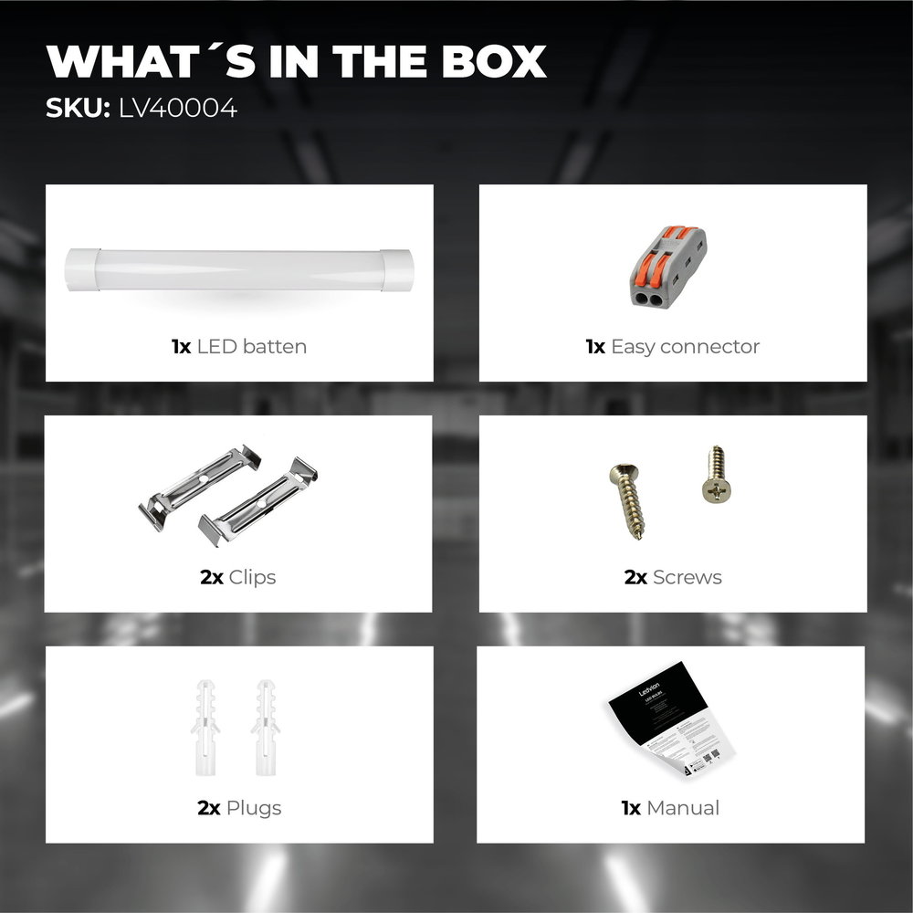 Ledvion LED Batten 60 cm - 20W -  2400 Lumen - 6500K