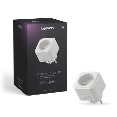 Ledvion Ledvion Smart Wifi Stekker BE/FR - Slim Stopcontact Ledvion Ledvion Smart Wifi Stekker BE/FR - Slim Stopcontact