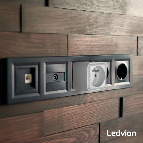 Ledvion Ledvion Smart Wifi Stekker BE/FR - Slim Stopcontact Ledvion Ledvion Smart Wifi Stekker BE/FR - Slim Stopcontact