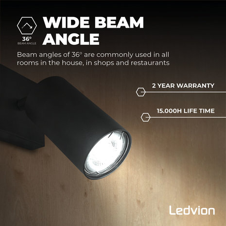 Ledvion Ledvion Dimbare GU10 LED Spot - 5W - 6500K - 345 Lumen - Full Glass