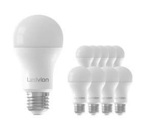 Ledvion 10x Dimbare E27 LED Lampen - 8.8W - 6500K - 806 Lumen - Voordeelpak