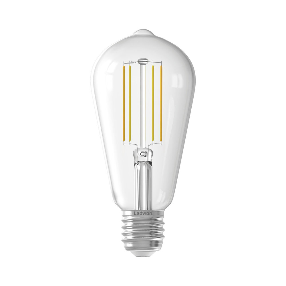 Ledvion Ledvion Dimbare E27 LED Lamp Filament - 4.5W - 2300K - 470 Lumen Ledvion Ledvion Dimbare E27 LED Lamp Filament - 4.5W - 2300K - 470 Lumen