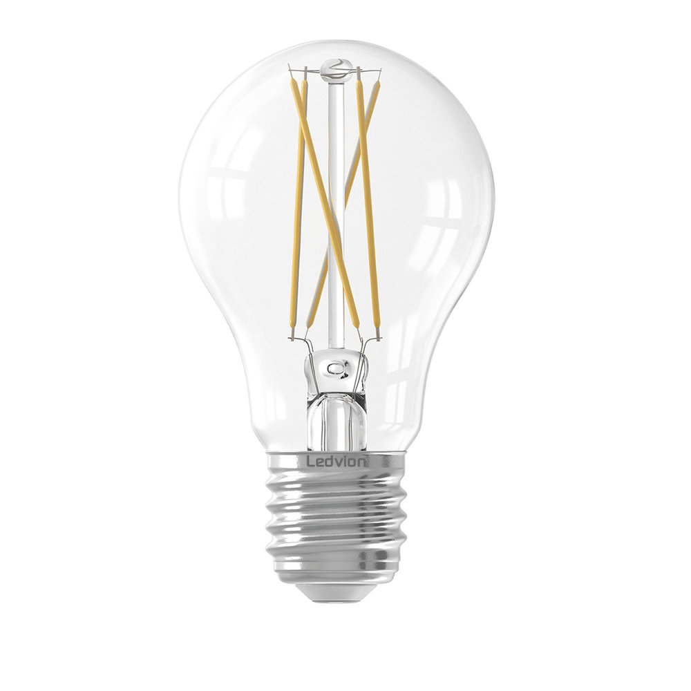 Ledvion Ledvion Dimbare E27 LED Lamp Filament - 7.5W - 2700K - 806 Lumen
