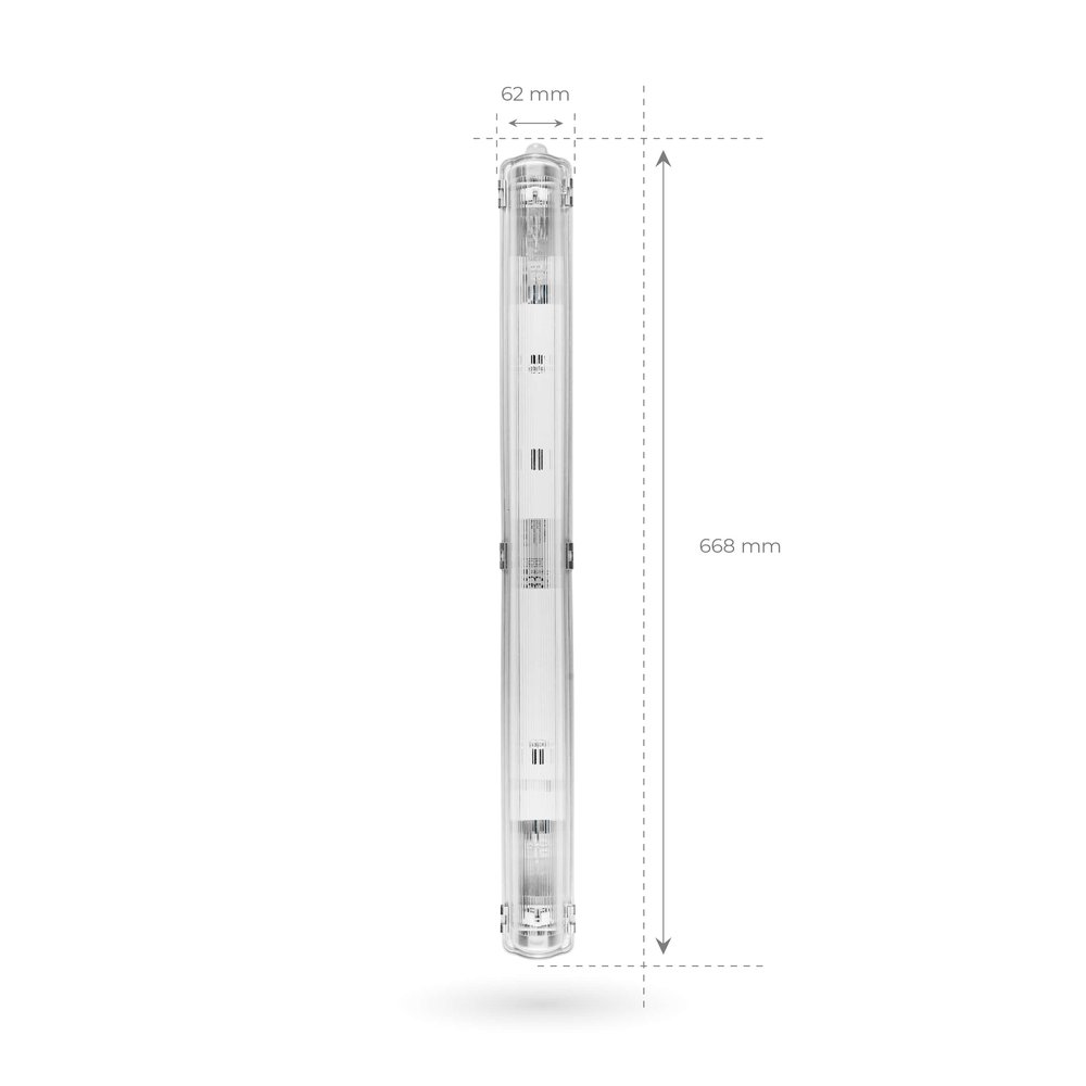 Ledvion LED TL Armatuur 60CM - Koppelbaar - RVS clips