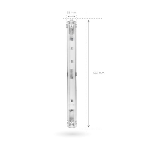 Ledvion LED TL Armatuur 60CM - Koppelbaar - RVS clips