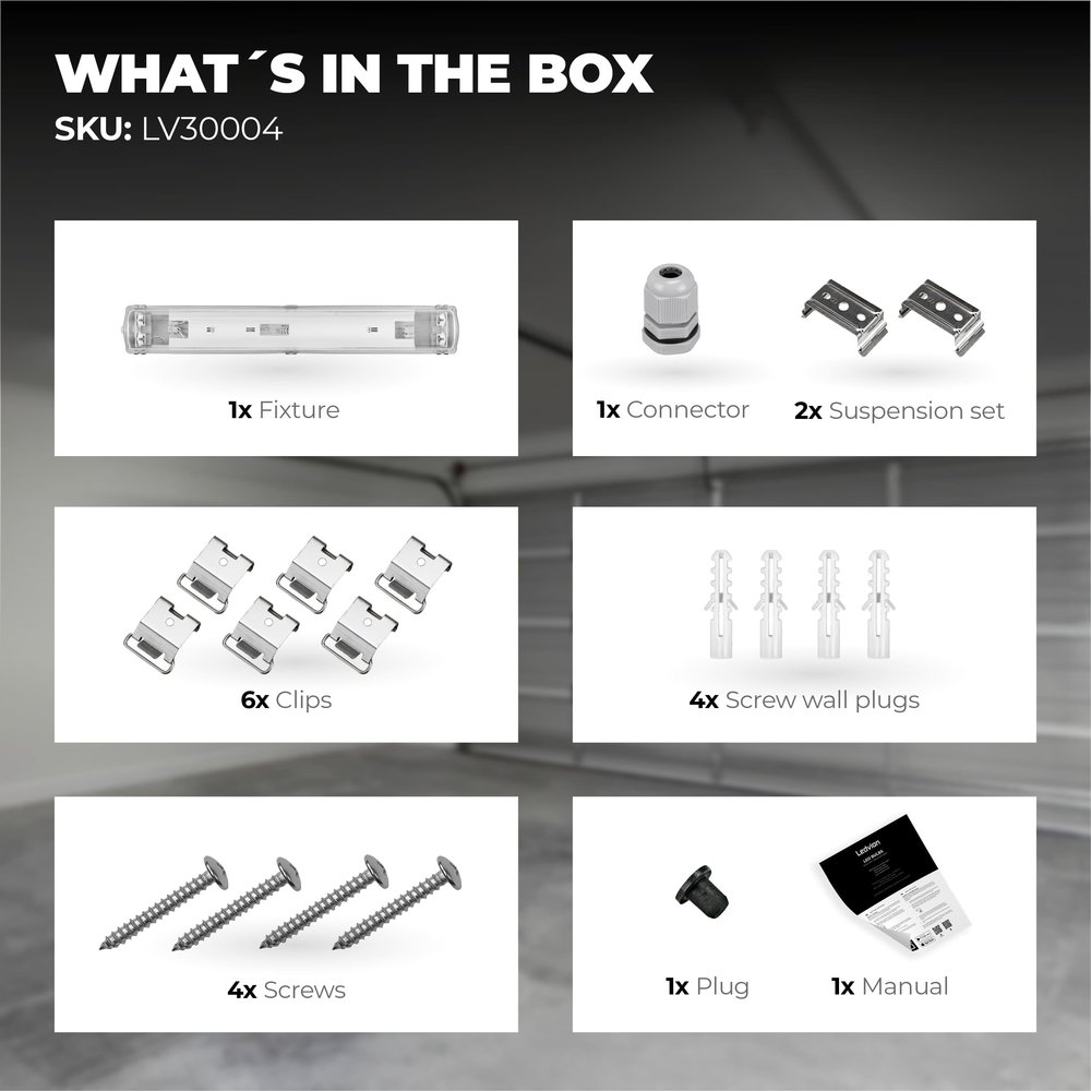 Ledvion LED TL Armatuur 60CM Dubbel - Koppelbaar - RVS clips