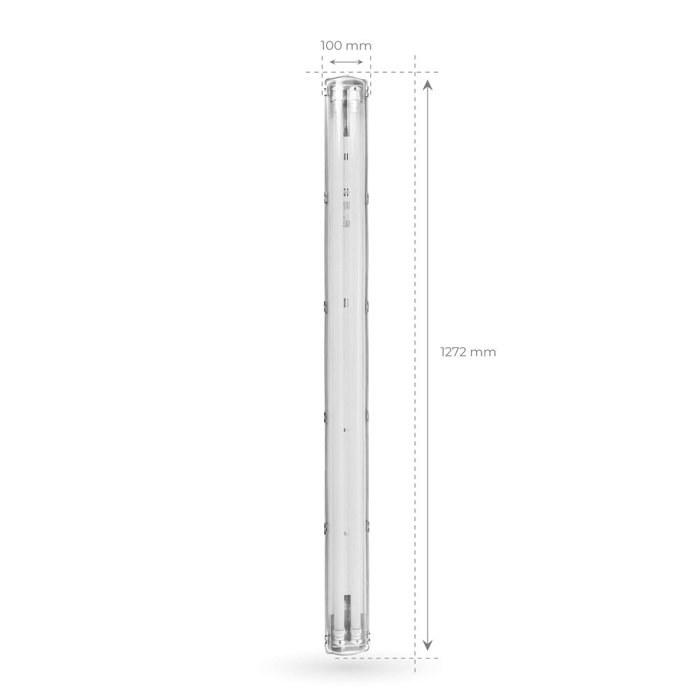 Ledvion LED TL Armatuur 120CM Dubbel - Koppelbaar - RVS clips