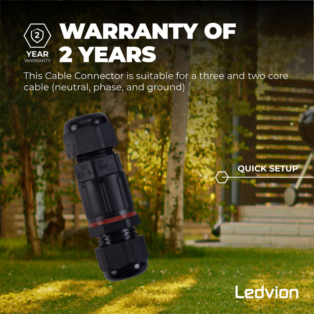 Ledvion IP68 Connector Waterdicht