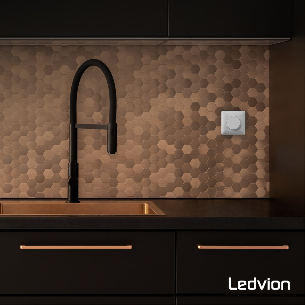 Ledvion Afdekplaat Dimmerknop - Druk/Draai