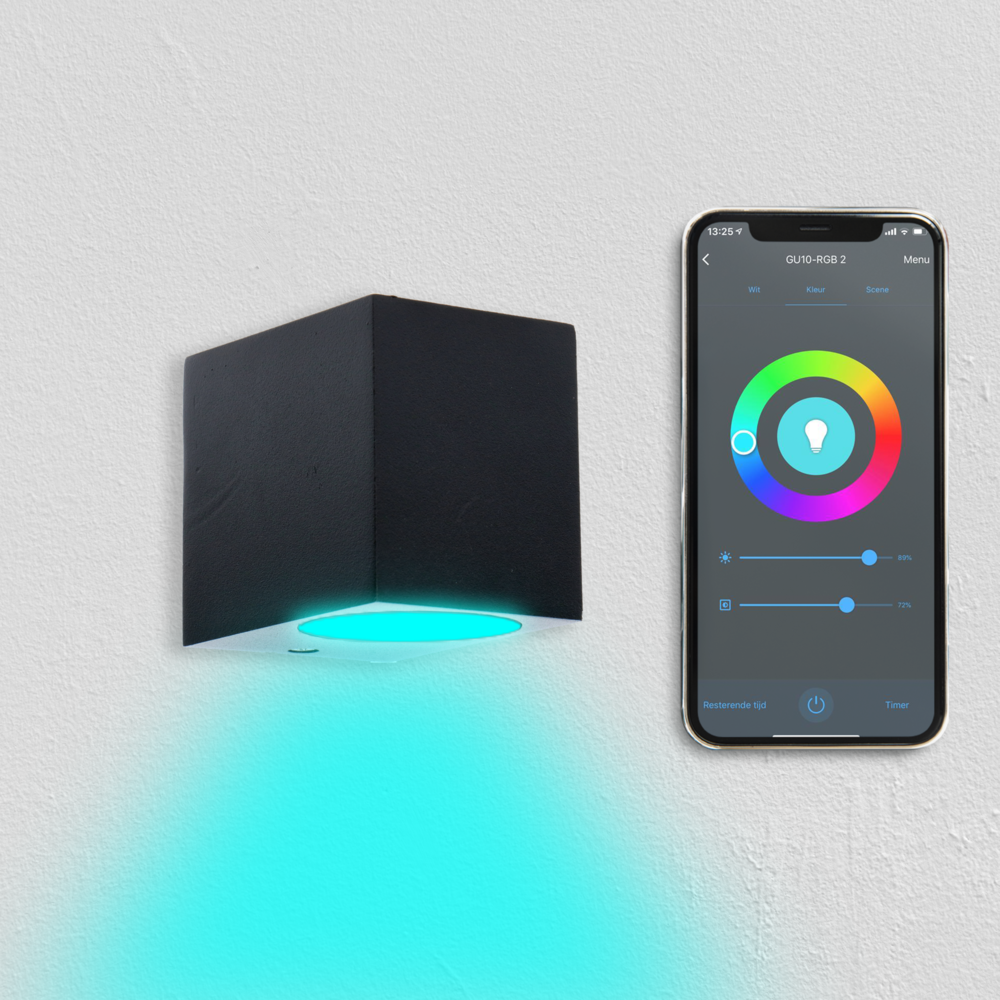 Ledvion Smart Wandlamp buiten - San Diego zwart Ledvion Smart Wandlamp buiten - San Diego zwart