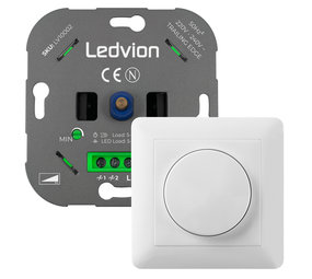 Ledvion LED Dimmer 5-600 Watt 220-240V - Fase Afsnijding - Universeel - Compleet Ledvion LED Dimmer 5-600 Watt 220-240V - Fase Afsnijding - Universeel - Compleet