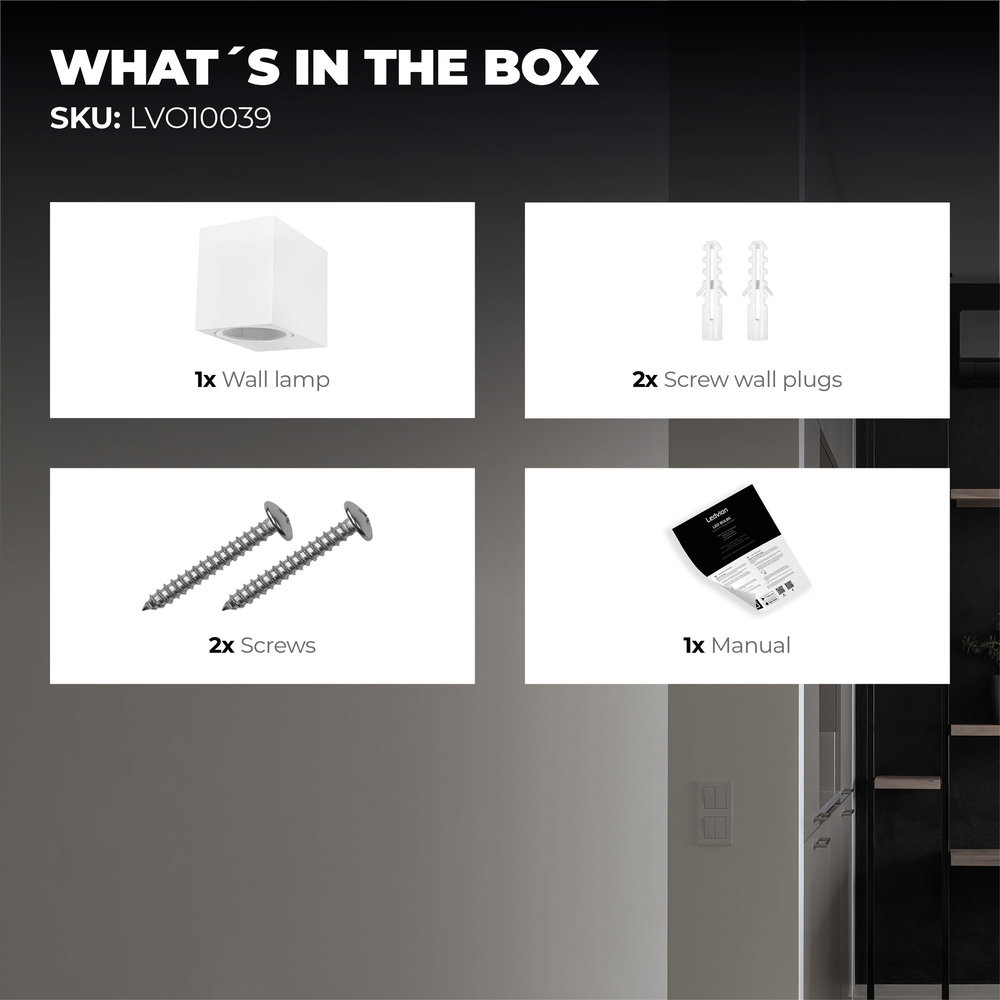 Ledvion Wandlamp buiten - San Diego Wit Ledvion Wandlamp buiten - San Diego Wit