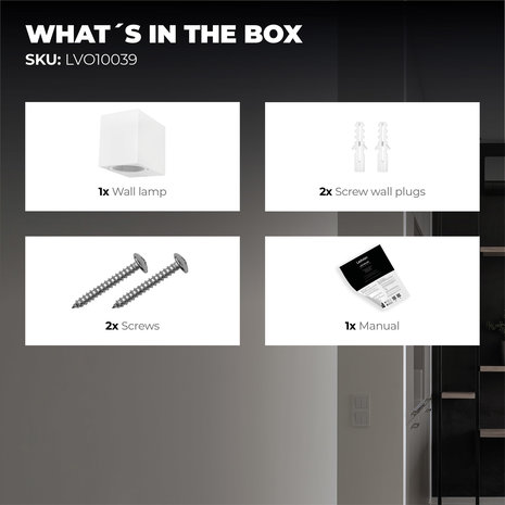 Ledvion Wandlamp buiten - San Diego Wit Ledvion Wandlamp buiten - San Diego Wit