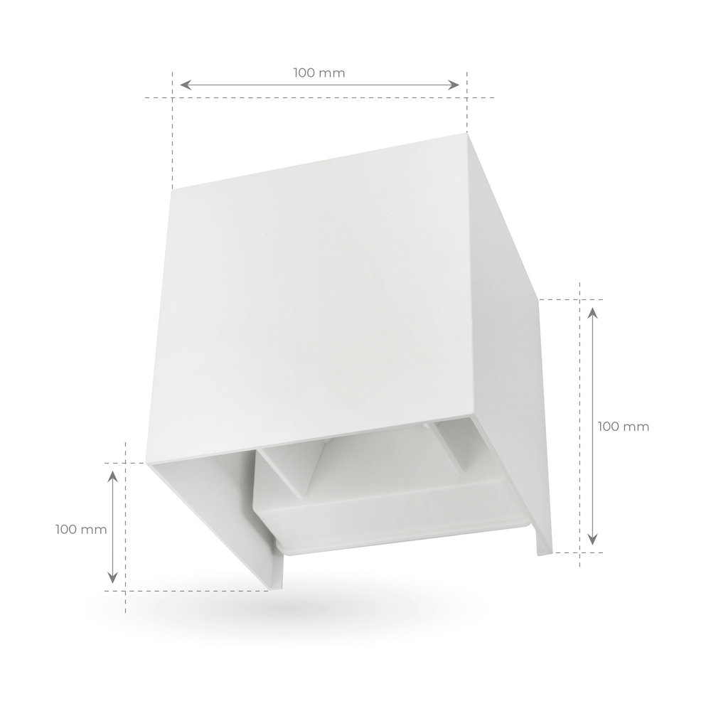 Ledvion Dimbare LED Wandlamp Buiten Wit - Tweezijdig - 3000K -  7W - IP54 Ledvion Dimbare LED Wandlamp Buiten Wit - Tweezijdig - 3000K -  7W - IP54