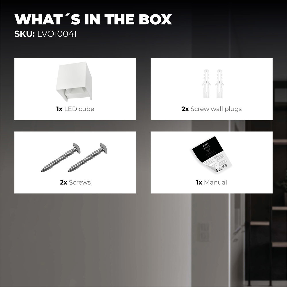 Ledvion Dimbare LED Wandlamp Buiten Wit - Tweezijdig - 3000K -  7W - IP54 Ledvion Dimbare LED Wandlamp Buiten Wit - Tweezijdig - 3000K -  7W - IP54