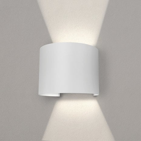 Dimbare LED Wandlamp Buiten Rond Wit - - 7W - Ledvion.com