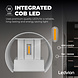 Ledvion Dimbare LED Wandlamp Buiten Rond Wit - Tweezijdig - 3000K - 7W Ledvion Dimbare LED Wandlamp Buiten Rond Wit - Tweezijdig - 3000K - 7W