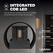 Ledvion Dimbare LED Wandlamp Buiten Rond Antraciet - Tweezijdig - 3000K - 7W Ledvion Dimbare LED Wandlamp Buiten Rond Antraciet - Tweezijdig - 3000K - 7W