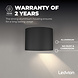 Ledvion Dimbare LED Wandlamp Buiten Rond Antraciet - Tweezijdig - 3000K - 7W Ledvion Dimbare LED Wandlamp Buiten Rond Antraciet - Tweezijdig - 3000K - 7W