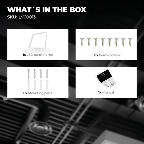Ledvion LED Paneel Opbouw - 60x60 - Aluminium - Wit