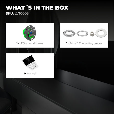 Ledvion Smart WIFI LED Dimmer 5-250W LED 220-240V - Fase Afsnijding - Universeel Ledvion Smart WIFI LED Dimmer 5-250W LED 220-240V - Fase Afsnijding - Universeel