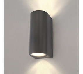 Ledvion Wandlamp Buiten - Rond Antraciet - 2 Zijdig Ledvion Wandlamp Buiten - Rond Antraciet - 2 Zijdig