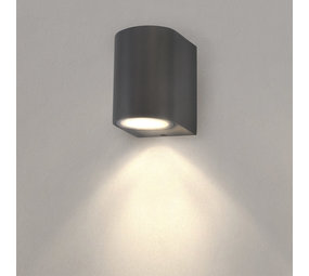 Ledvion Wandlamp buiten - Rond Antraciet - 1 Zijdig