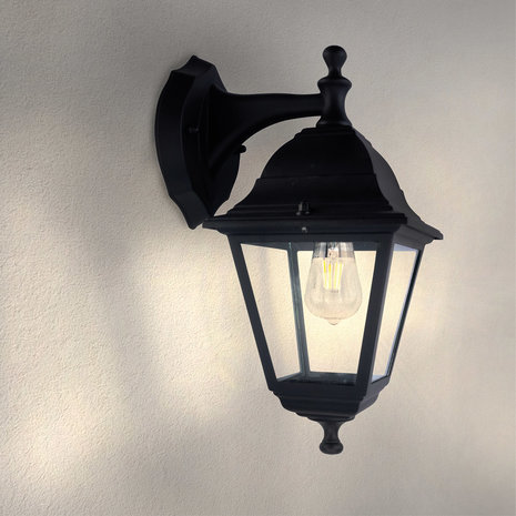 Ledvion Klassieke Wandlamp Buiten Vela S - Zwart - E27 Ledvion Klassieke Wandlamp Buiten Vela S - Zwart - E27