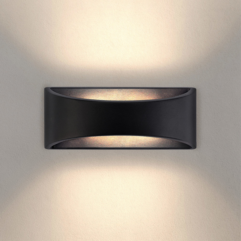 Ledvion LED Wandlamp Atlas - Zwart - 3000K - 6W Ledvion LED Wandlamp Atlas - Zwart - 3000K - 6W