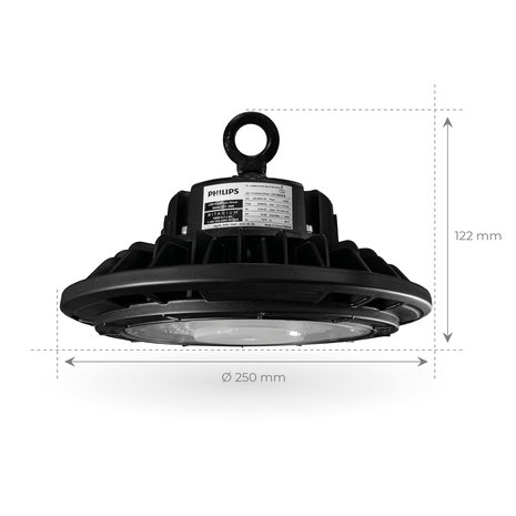 Ledvion LED High Bay 100W - Philips Driver - 120° - 160lm/W - 4000K - IP65 - Dimbaar - 5 Jaar Garantie Ledvion LED High Bay 100W - Philips Driver - 120° - 160lm/W - 4000K - IP65 - Dimbaar - 5 Jaar Garantie