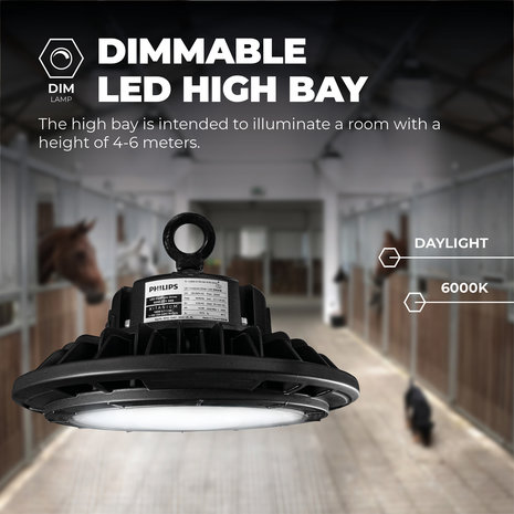 Ledvion LED High Bay 200W - Philips Driver - 120° - 160lm/W - 6000K - IP65 - Dimbaar - 5 Jaar Garantie Ledvion LED High Bay 200W - Philips Driver - 120° - 160lm/W - 6000K - IP65 - Dimbaar - 5 Jaar Garantie