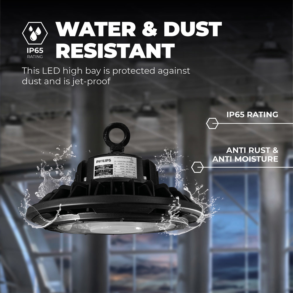 Ledvion LED High Bay 240W - Philips Driver - 120° - 160lm/W - 6000K - IP65 - Dimbaar - 5 Jaar Garantie