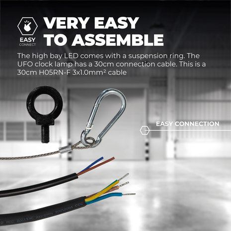 Ledvion LED High Bay 240W - Philips Driver - 120° - 160lm/W - 6000K - IP65 - Dimbaar - 5 Jaar Garantie