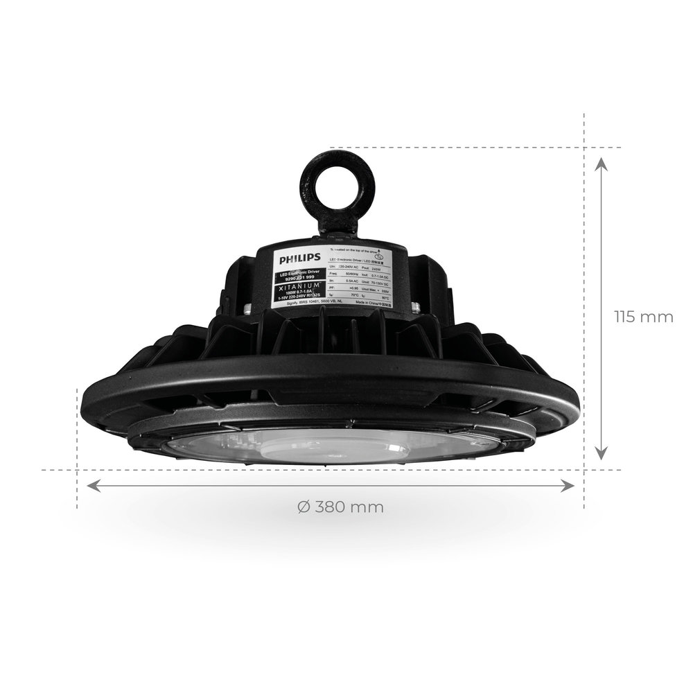 Ledvion LED High Bay 240W - Philips Driver - 120° - 160lm/W - 6000K - IP65 - Dimbaar - 5 Jaar Garantie