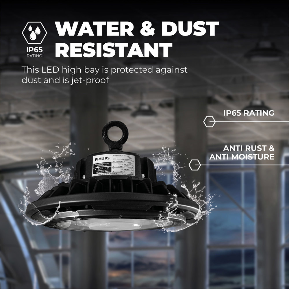Ledvion LED High Bay 240W - Philips Driver - 120° - 160lm/W - 4000K - IP65 - Dimbaar - 5 Jaar Garantie