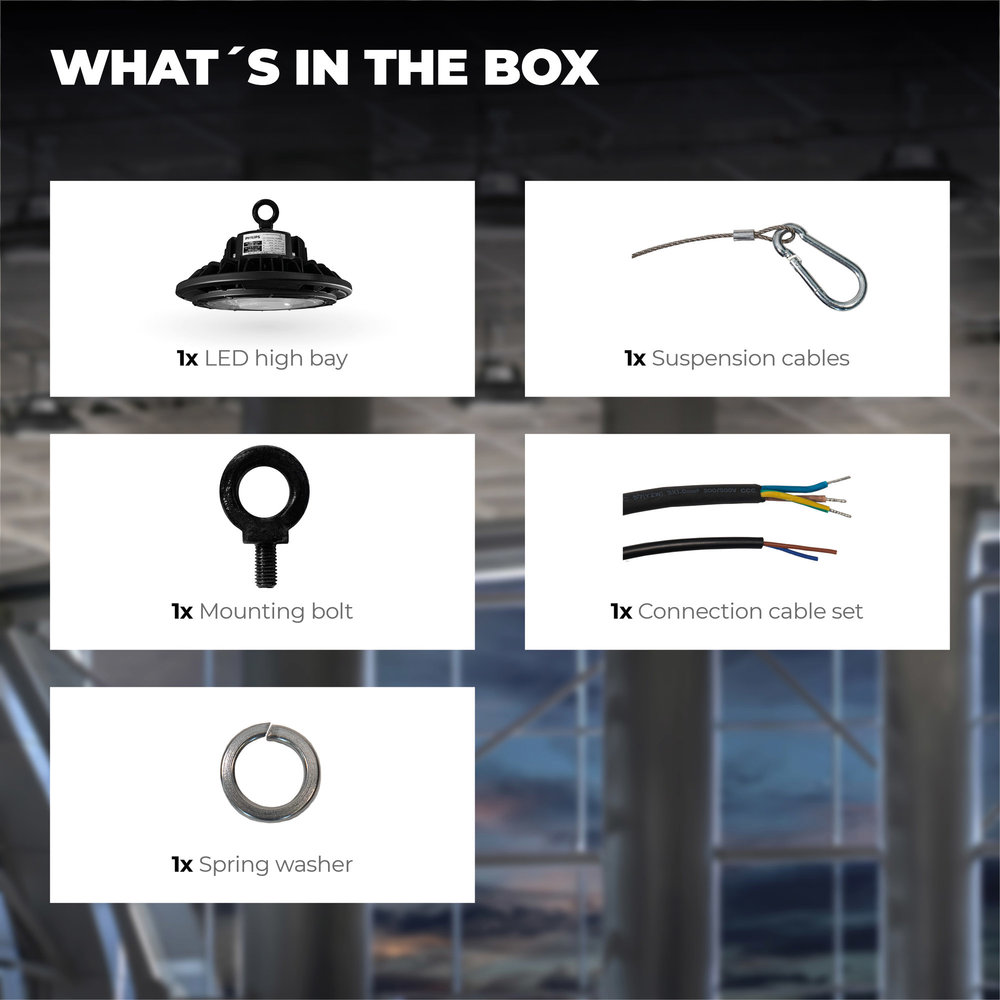 Ledvion LED High Bay 240W - Philips Driver - 120° - 160lm/W - 4000K - IP65 - Dimbaar - 5 Jaar Garantie