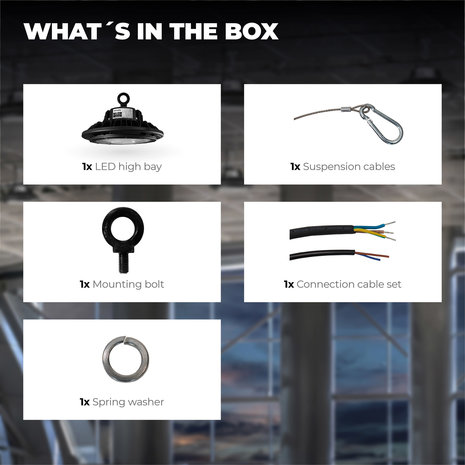 Ledvion LED High Bay 240W - Philips Driver - 120° - 160lm/W - 4000K - IP65 - Dimbaar - 5 Jaar Garantie